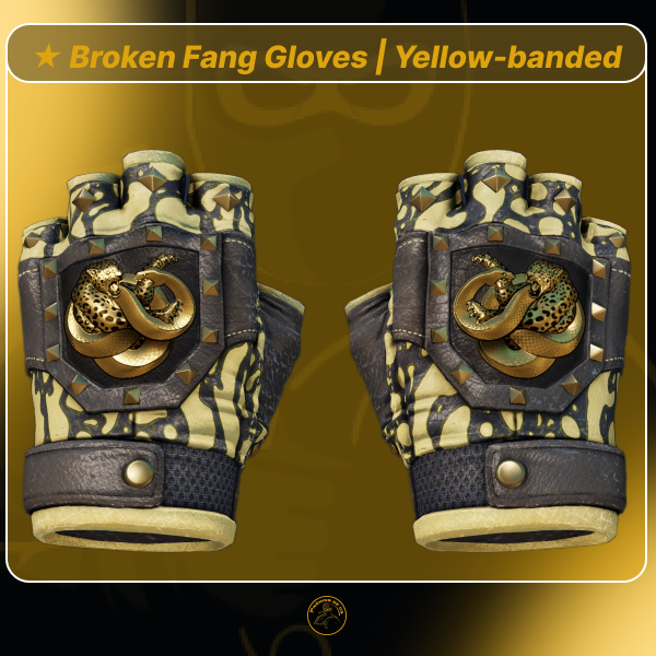 — 1907 ★ Broken Fang Gloves | Yellow-banded (Field-Tested)